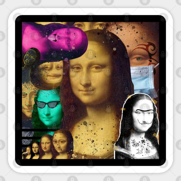 MONALISA MONA LISA GIOCONDA LEONARDO DAVINCI COLLAGE POP ART PUNK Sticker by EBAN